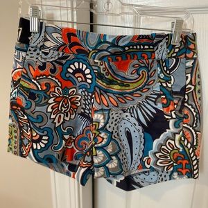 J Crew print shorts. Size 0.
